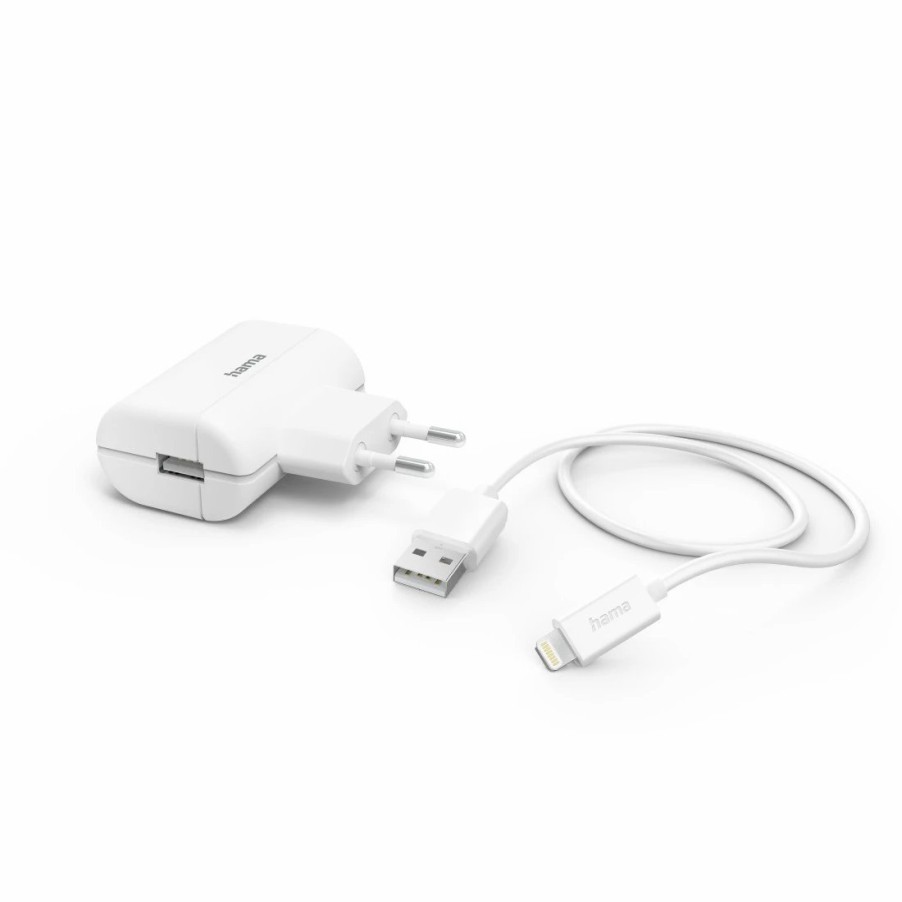 Handy & Mobile-Zubehör Hama | Ladegerat Mit Ladekabel Lightning, 12 W, 1,0 M, Weis