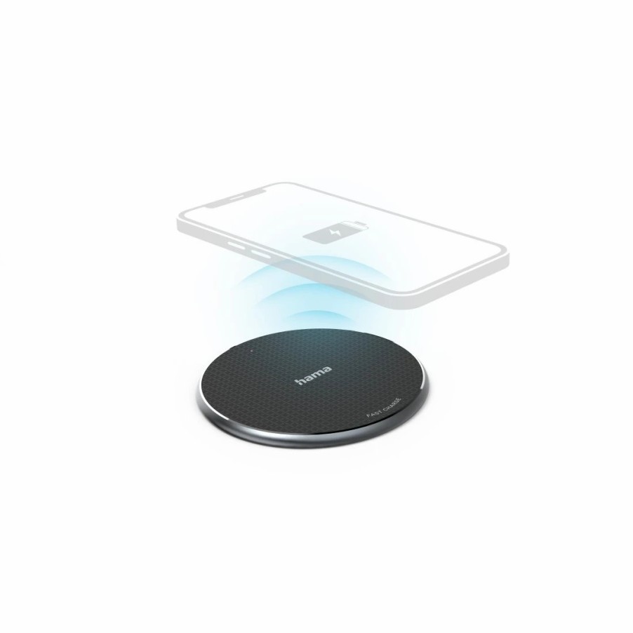 Handy & Mobile-Zubehör Hama | Wireless Charger Qi-Fc10, 10 W, Kabelloses Smartphone-Ladepad, Schwarz