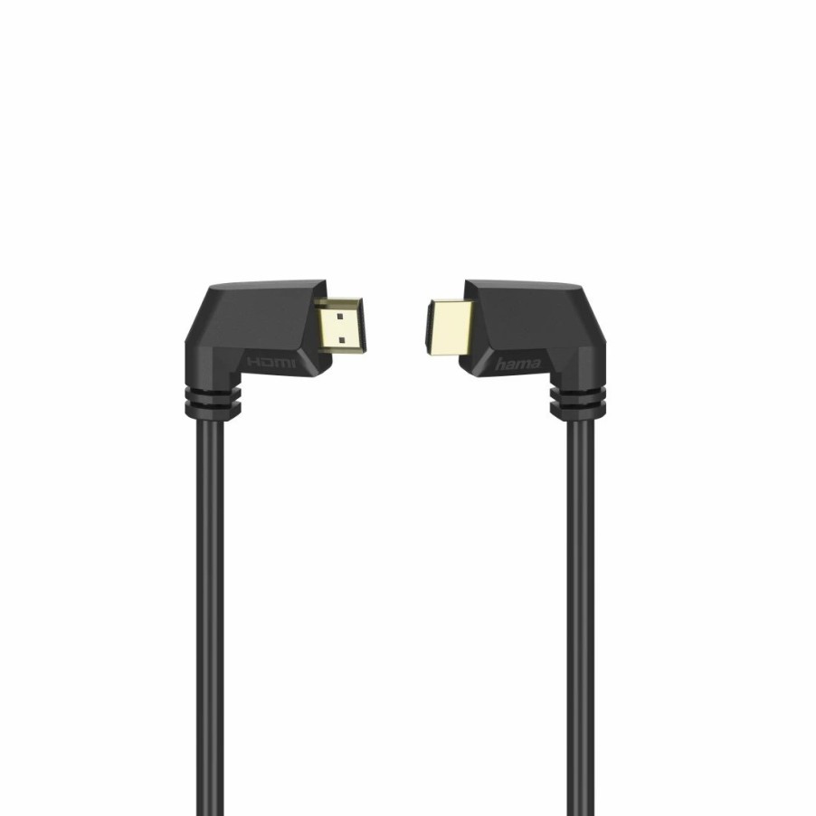 TV & Heimkino-Zubehör Hama HDMI-Kabel für TVs | High Speed Hdmi™-Kabel, Stecker - Stecker, 90°, Ethernet, Vergoldet, 1,5 M