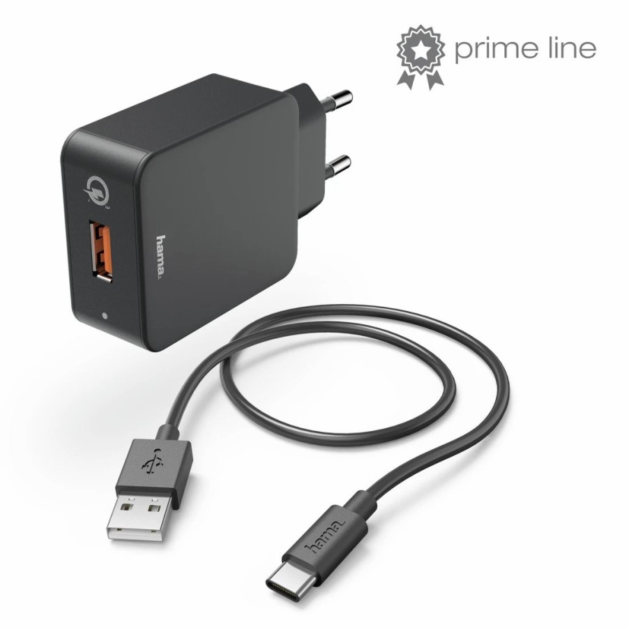 Handy & Mobile-Zubehör Hama | Ladeset, Usb Type-C, Qc 3.0, 3 A, Schwarz