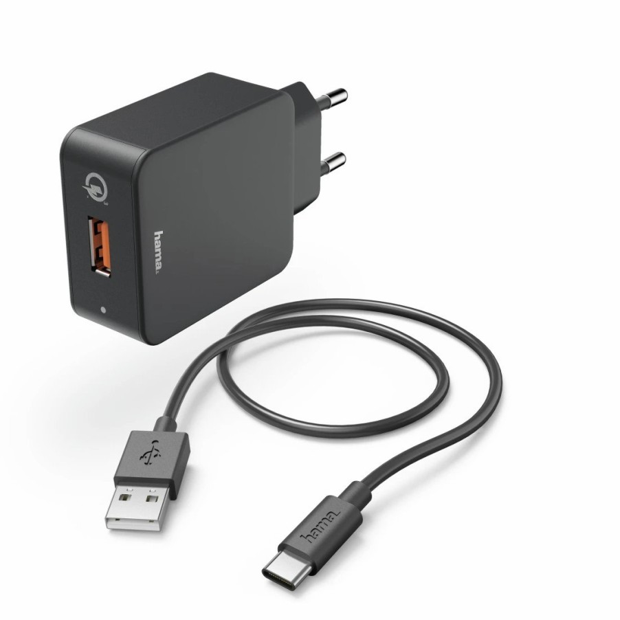 Handy & Mobile-Zubehör Hama | Ladeset, Usb Type-C, Qc 3.0, 3 A, Schwarz