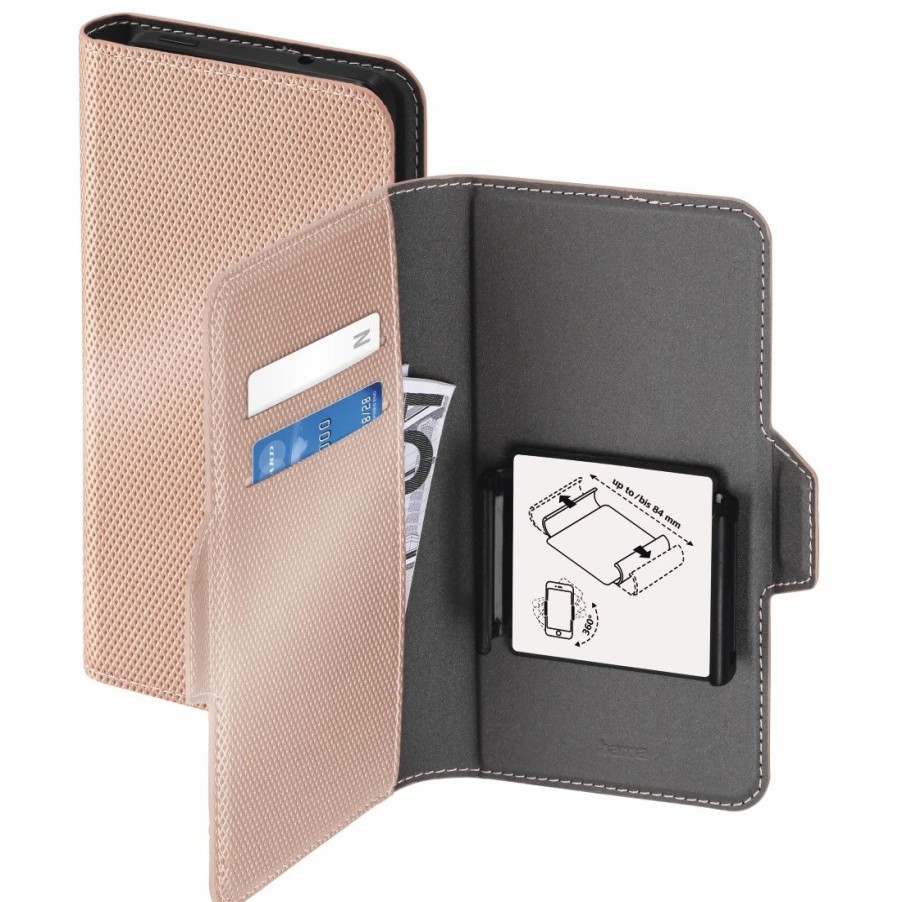 Handy & Mobile-Zubehör Hama | Booklet Smart Move - Metallic, Gr. Xl, Gerate Bis 7,1 X 14,4 Cm, Rosegold