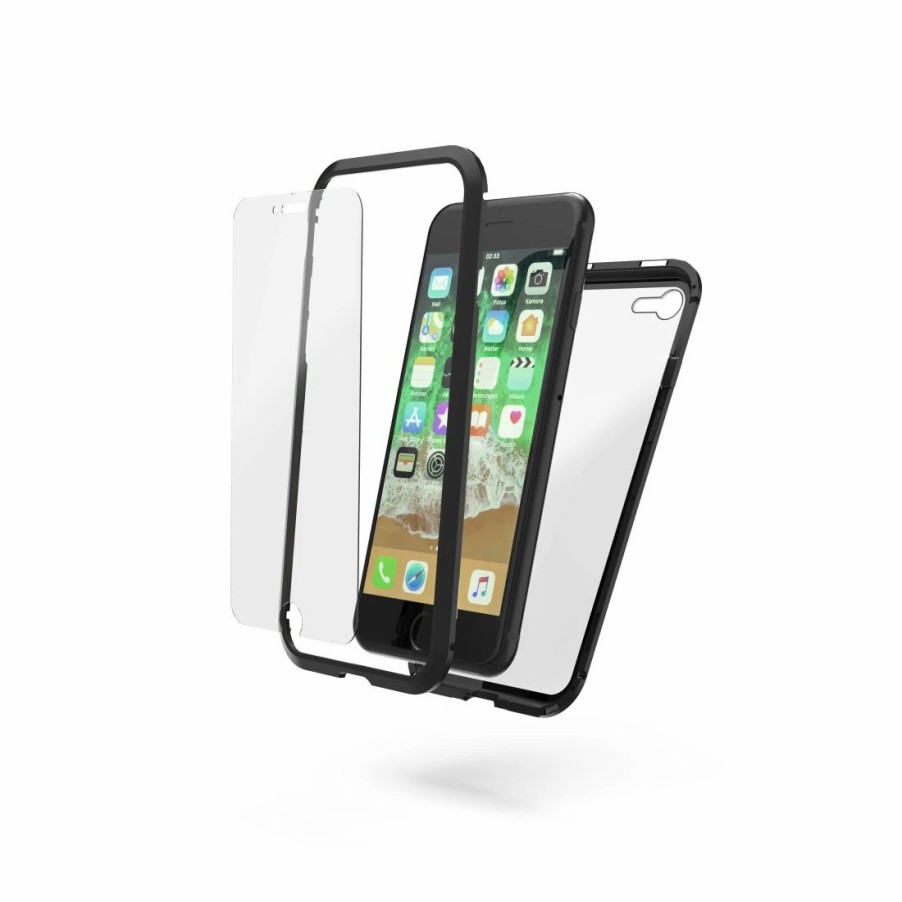 Handy & Mobile-Zubehör Hama | Cover Magnetic + Glas + Displayglas Fur Apple Iphone 8, Schwarz/Transp.