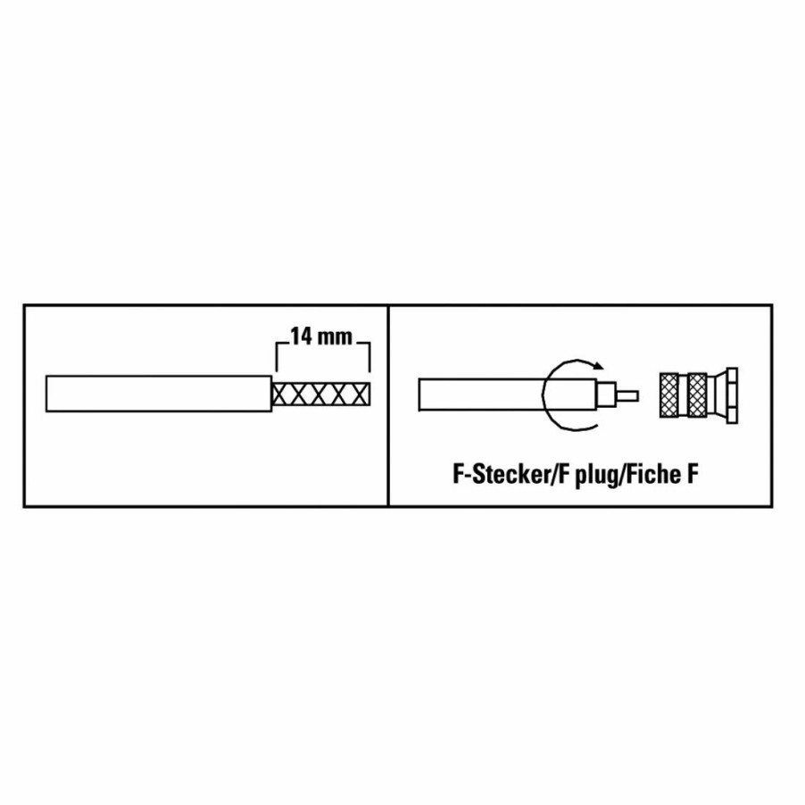 TV & Heimkino-Zubehör Hama SAT-Schüssel-Zubehör | F-Stecker, 6,8 Mm, Schraubbar, 4 Stuck