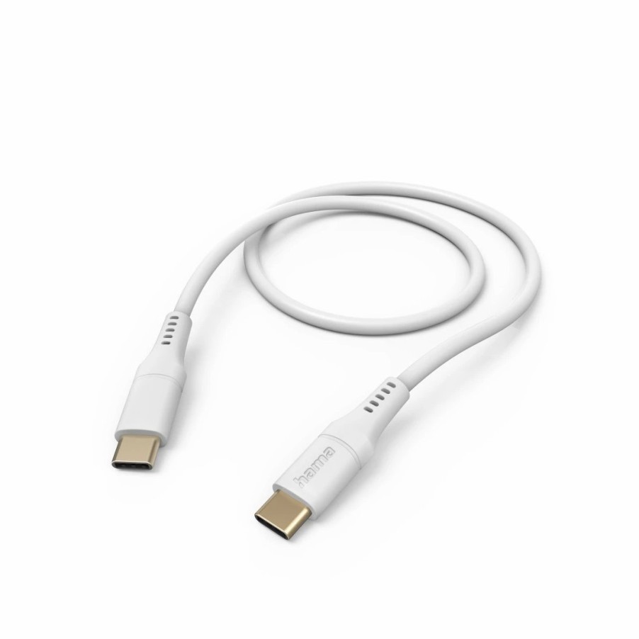 Handy & Mobile-Zubehör Hama | Ladekabel Flexible, Usb-C - Usb-C, 1,5 M, Silikon, Weis