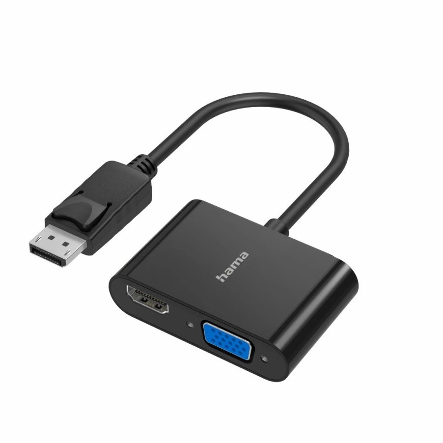 PC- & Laptop-Zubehör Hama | Video-Adapter, 2In1, Displayport-Stecker - Vga & Hdmi™-Buchse, Ultra-Hd 4K