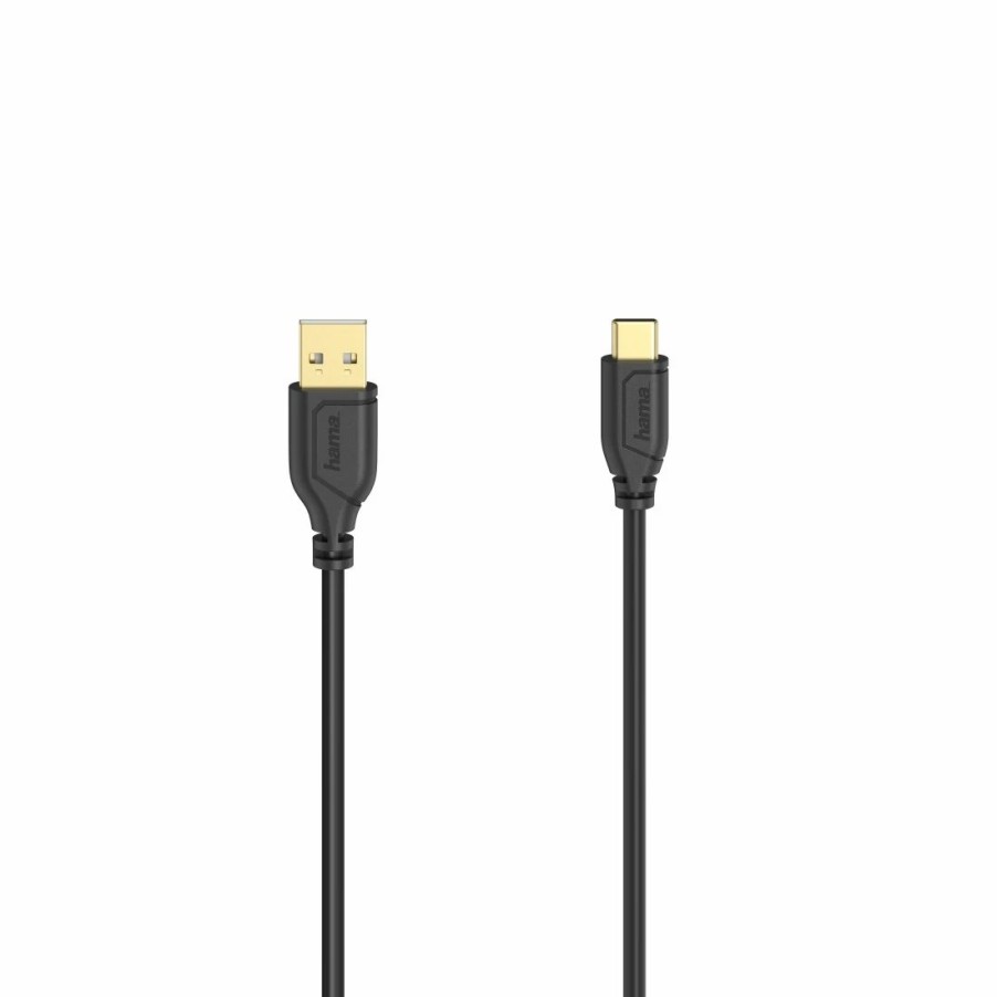 PC- & Laptop-Zubehör Hama USB-Kabel | Usb-C-Kabel Flexi-Slim, Usb 2.0, 480 Mbit/S, Schwarz, 0,75 M