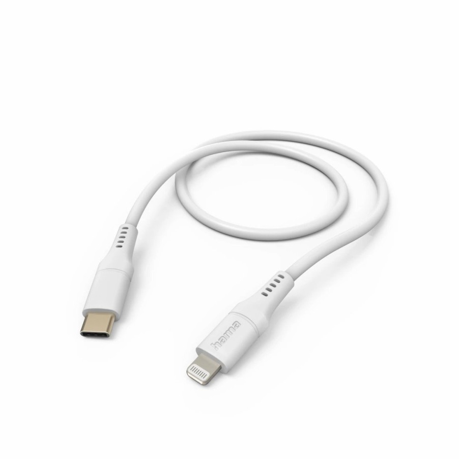 Handy & Mobile-Zubehör Hama | Ladekabel Flexible, Usb-C - Lightning, 1,5 M, Silikon, Fur Iphone, Weis