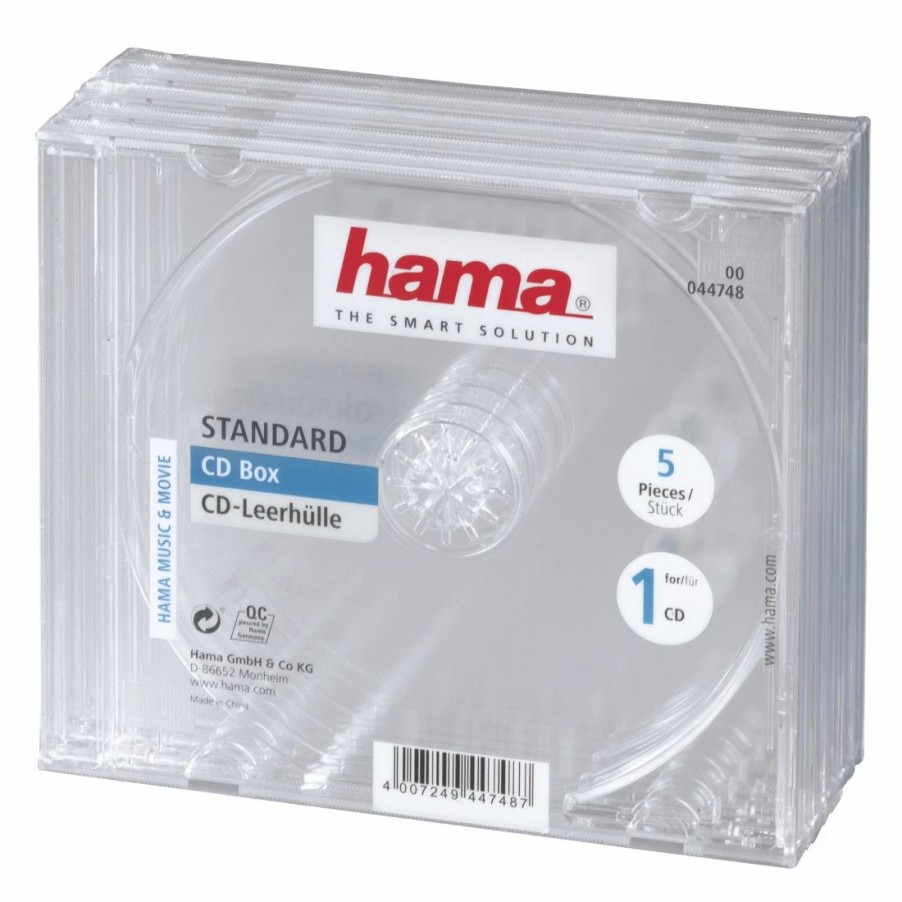 PC- & Laptop-Zubehör Hama | Cd-Leerhulle Standard, 5Er-Pack, Transparent