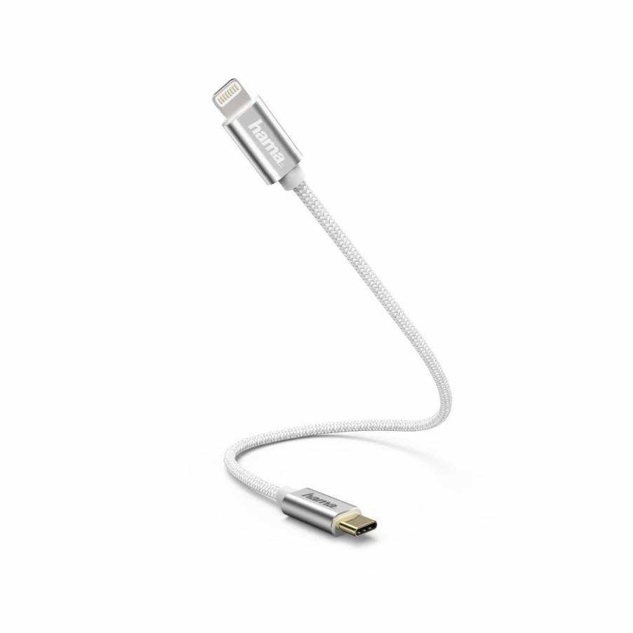 Handy & Mobile-Zubehör Hama | Schnelllade-/Datenkabel, Usb-C - Lightning, 0,2 M, Weis