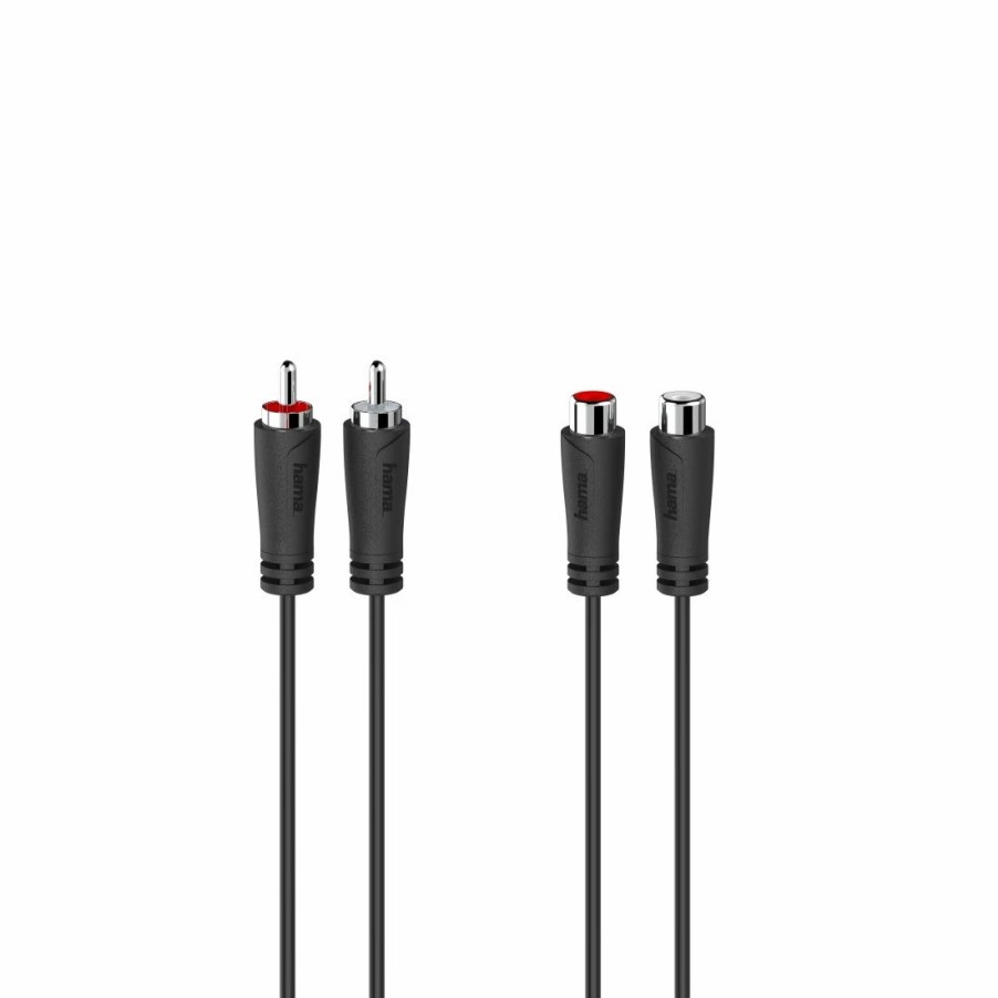 TV & Heimkino-Zubehör Hama TV-Audiokabel & -adapter | Audio-Verlangerungskabel, 2 Cinch-Stecker - 2 Cinch-Kupplungen, 1,5 M