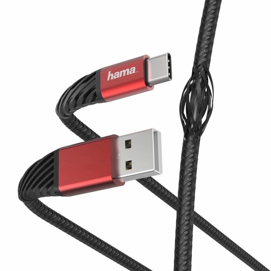 Handy & Mobile-Zubehör Hama | Lade-/Datenkabel Extreme, Usb-A - Usb-C, 1,5 M, Schwarz/Rot