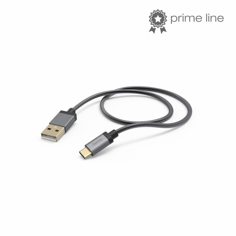 Handy & Mobile-Zubehör Hama | Lade-/Datenkabel Metall, Usb Type-C, 1,5 M, Anthrazit