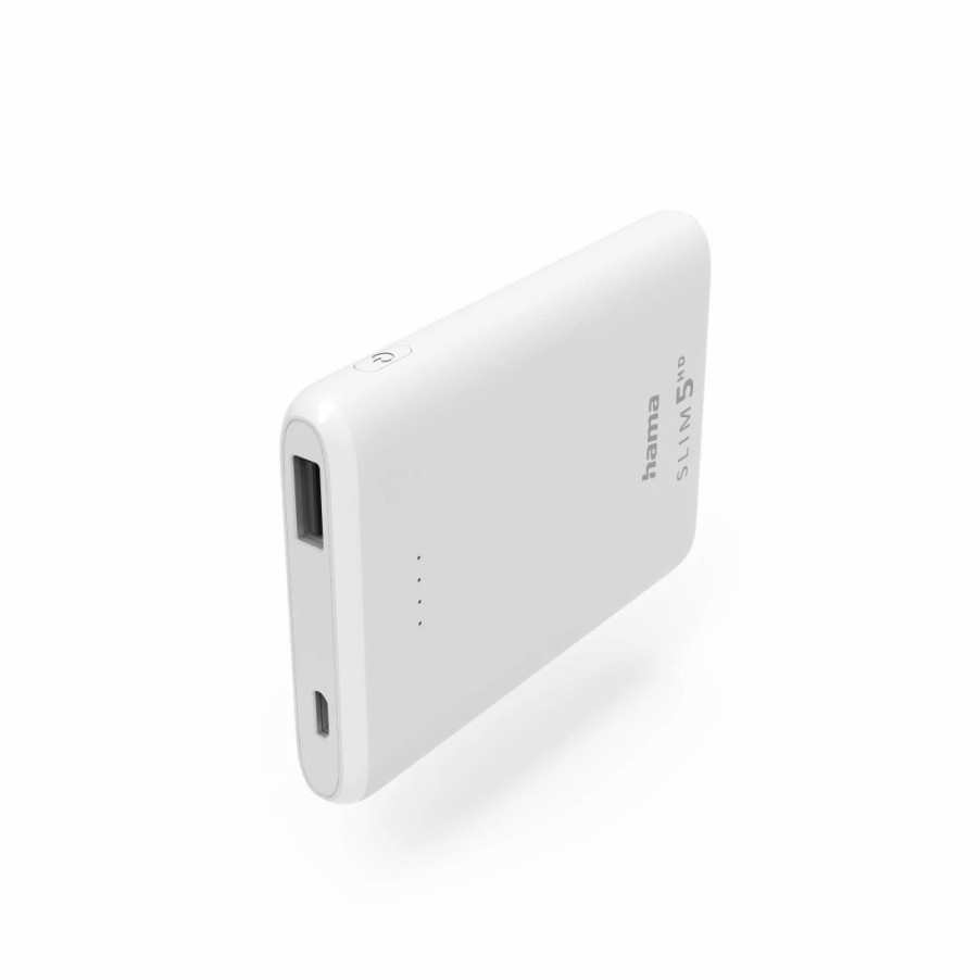 Handy & Mobile-Zubehör Hama | Power Pack Slim 5Hd 5000Mah, Ausgang: Usb-A, Weis