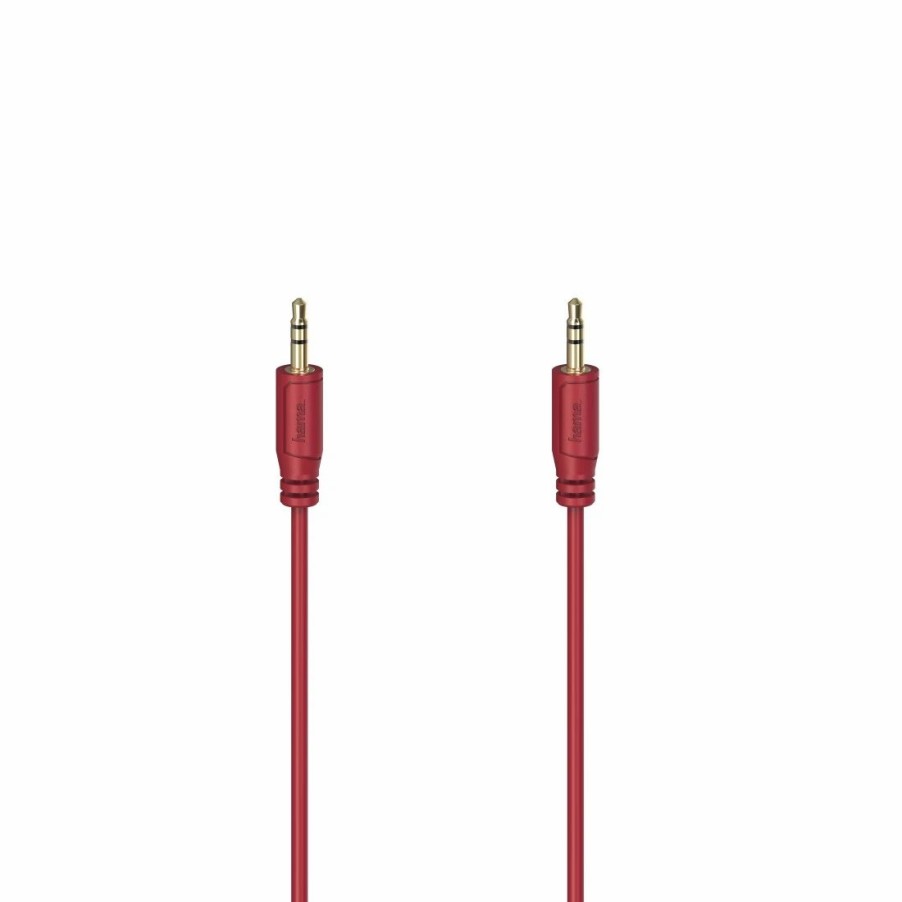 PC- & Laptop-Zubehör Hama PC-Audio-Kabel & -Adapter | Audio-Kabel Flexi-Slim, 3,5-Mm-Klinken-Stecker, Vergold, Rot, 0,75 M