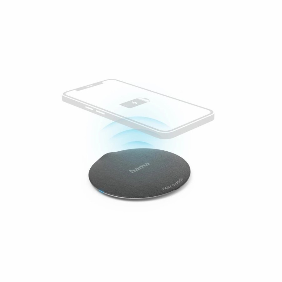 Handy & Mobile-Zubehör Hama | Wireless Charger Qi-Fc10 Metal, 10 W, Kabelloses Smartphone-Ladepad, Sw