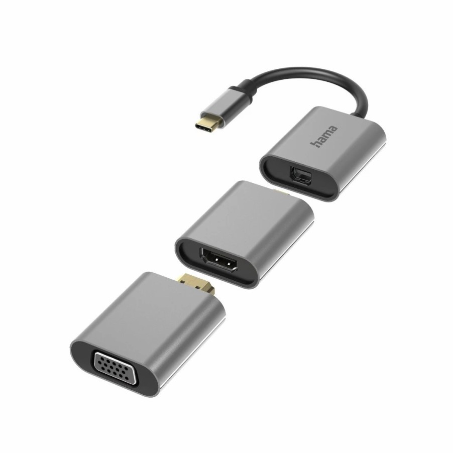 PC- & Laptop-Zubehör Hama | 6In1 Adapter, Connect2Go, Usb-C, Mini-Displayport, Hdmi™, Vga