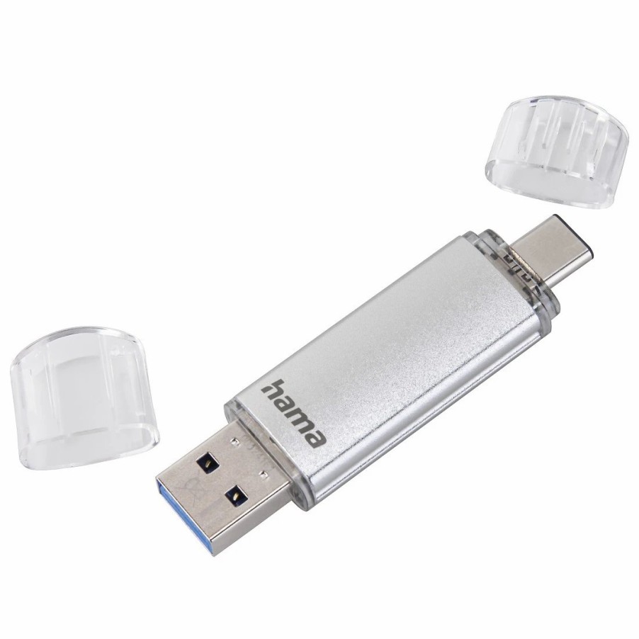 PC- & Laptop-Zubehör Hama | Usb-Stick C-Laeta, Type-C Usb 3.1/Usb 3.0, 32Gb, 40 Mb/S, Silber