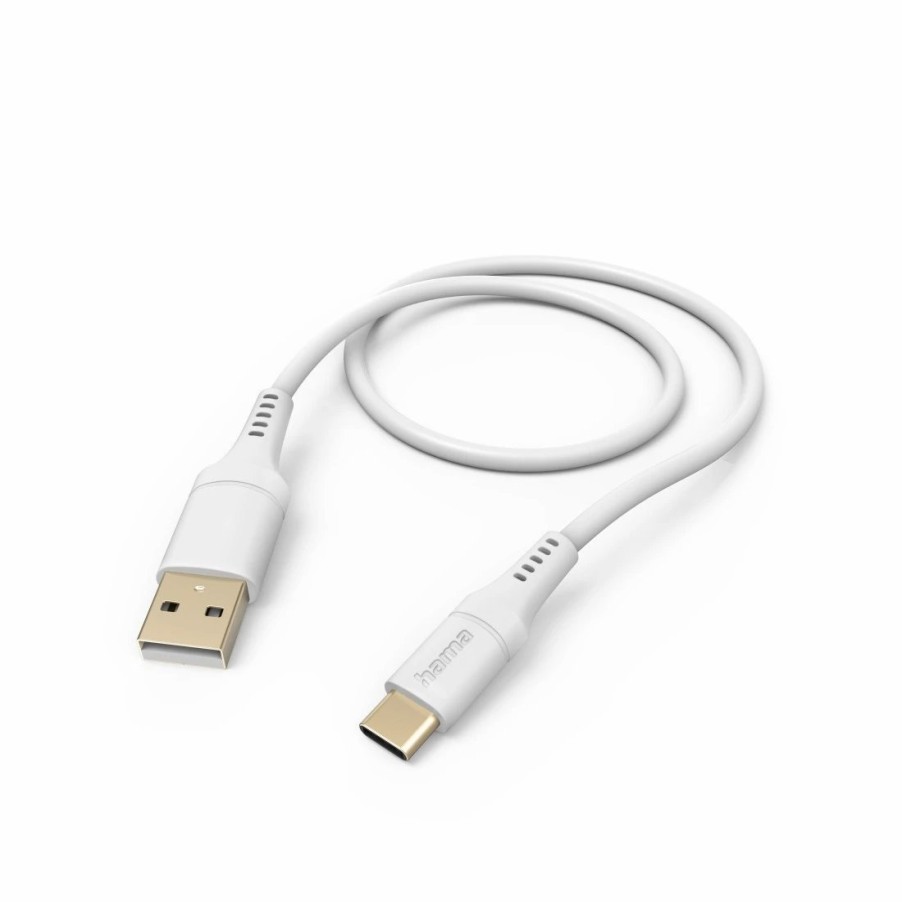 Handy & Mobile-Zubehör Hama | Ladekabel Flexible, Usb-A - Usb-C, 1,5 M, Silikon, Weis