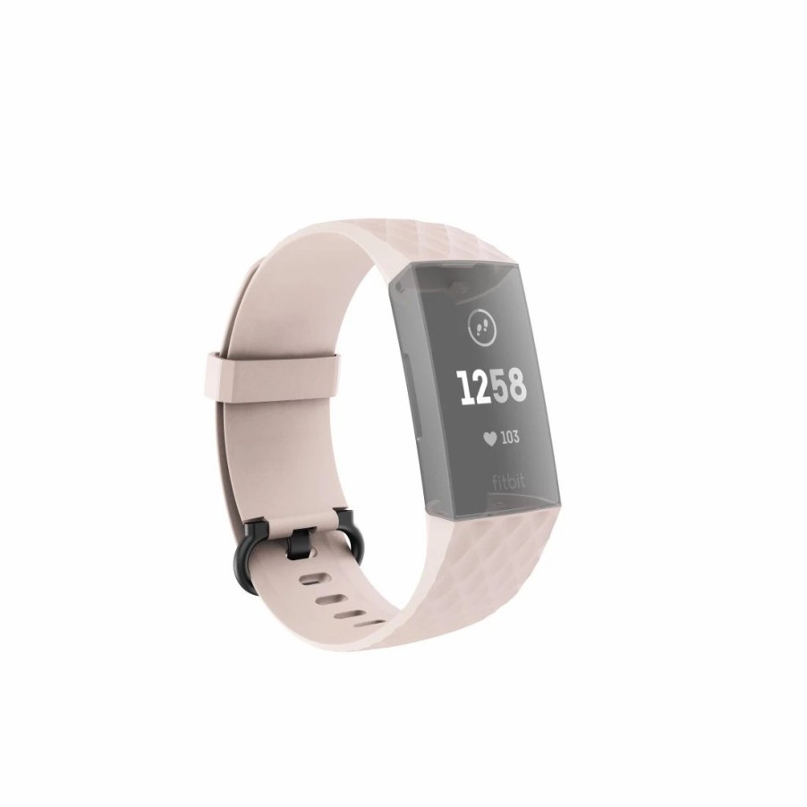 Smartwatches & Zubehör Hama Fitbit-Armbänder | Armband Fur Fitbit Charge 3/4, Uhrenarmband Zum Tauschen, Universal, Rose