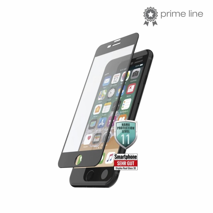 Handy & Mobile-Zubehör Hama | 3D-Full-Screen-Schutzglas Fur Iphone 6 Plus/6S Plus/7 Plus/8 Plus, Schwarz