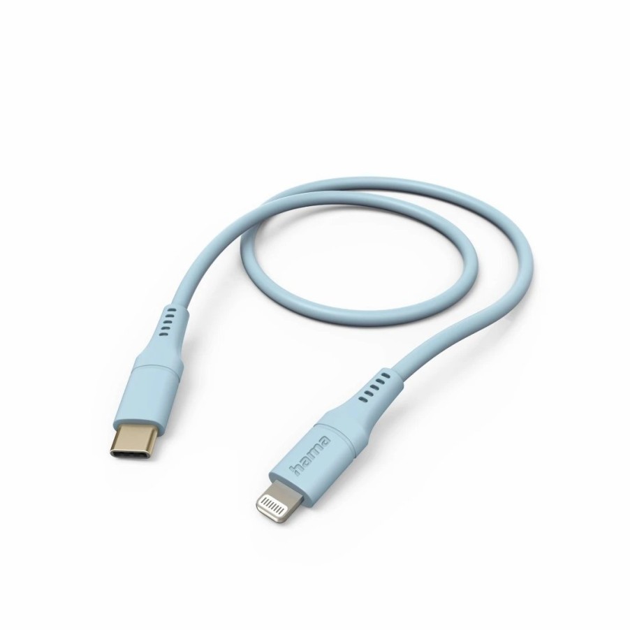 Handy & Mobile-Zubehör Hama | Ladekabel Flexible, Usb-C - Lightning, 1,5 M, Silikon, Fur Iphone, Blau