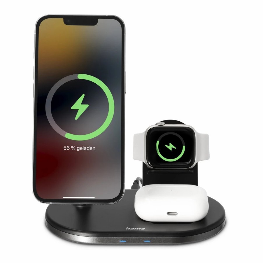 Smartwatches & Zubehör Hama Apple Watch Ladestationen | Kabellose Ladestation Magcharge Multi Fur Apple Iphone, Airpods Und Watch