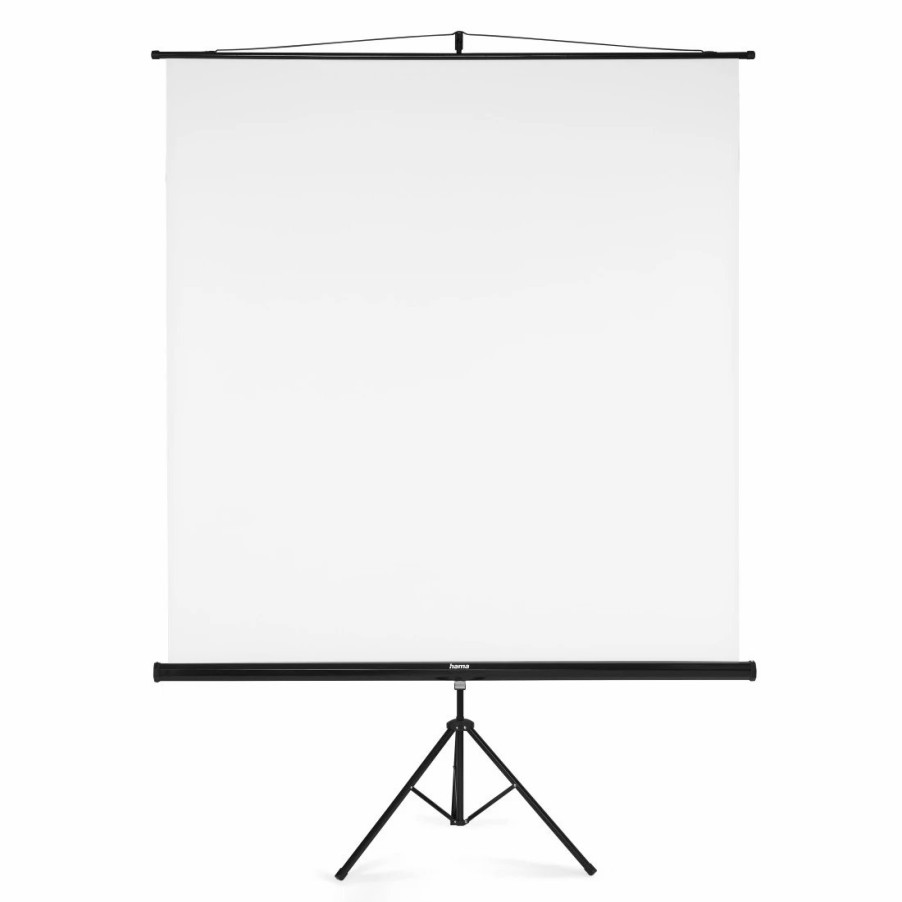 TV & Heimkino-Zubehör Hama | Leinwand Mit Stativ, 180 X 180 Cm, 2In1, Mobiles Set, Teleskoprohr, Weis