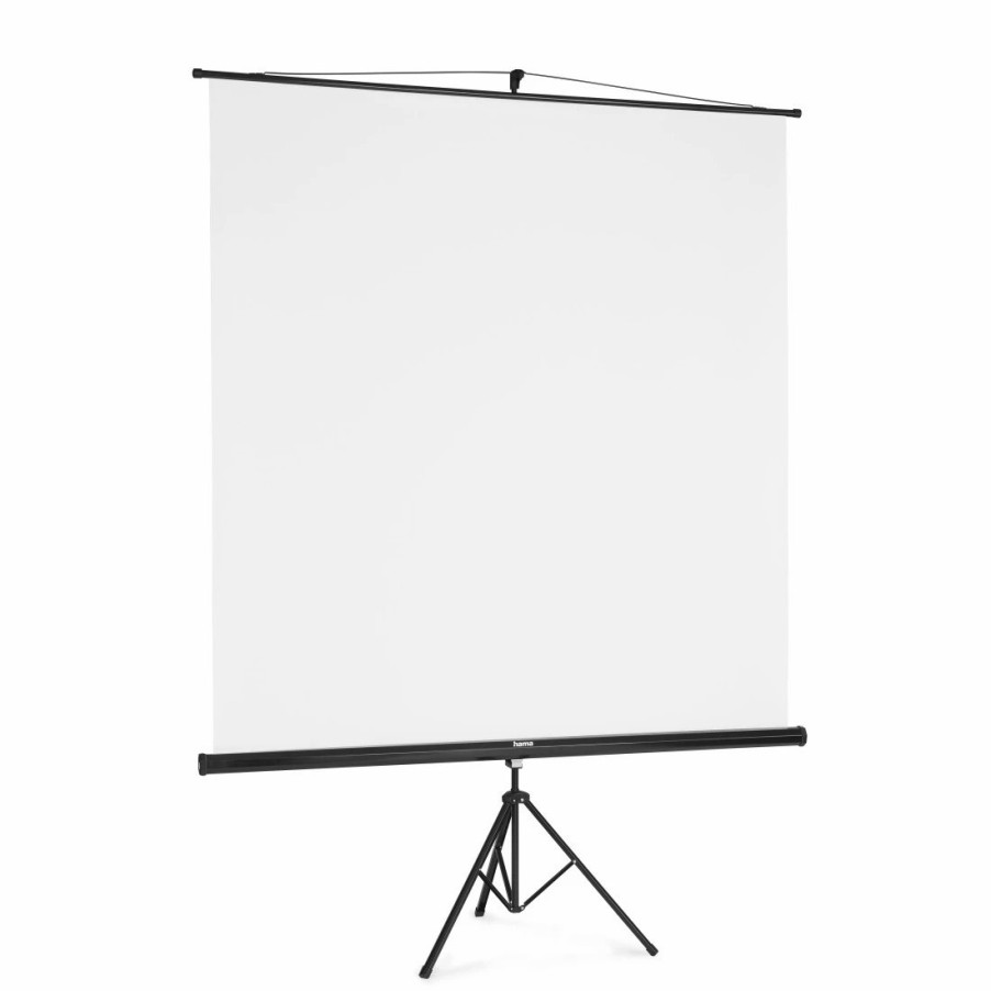 TV & Heimkino-Zubehör Hama | Leinwand Mit Stativ, 180 X 180 Cm, 2In1, Mobiles Set, Teleskoprohr, Weis