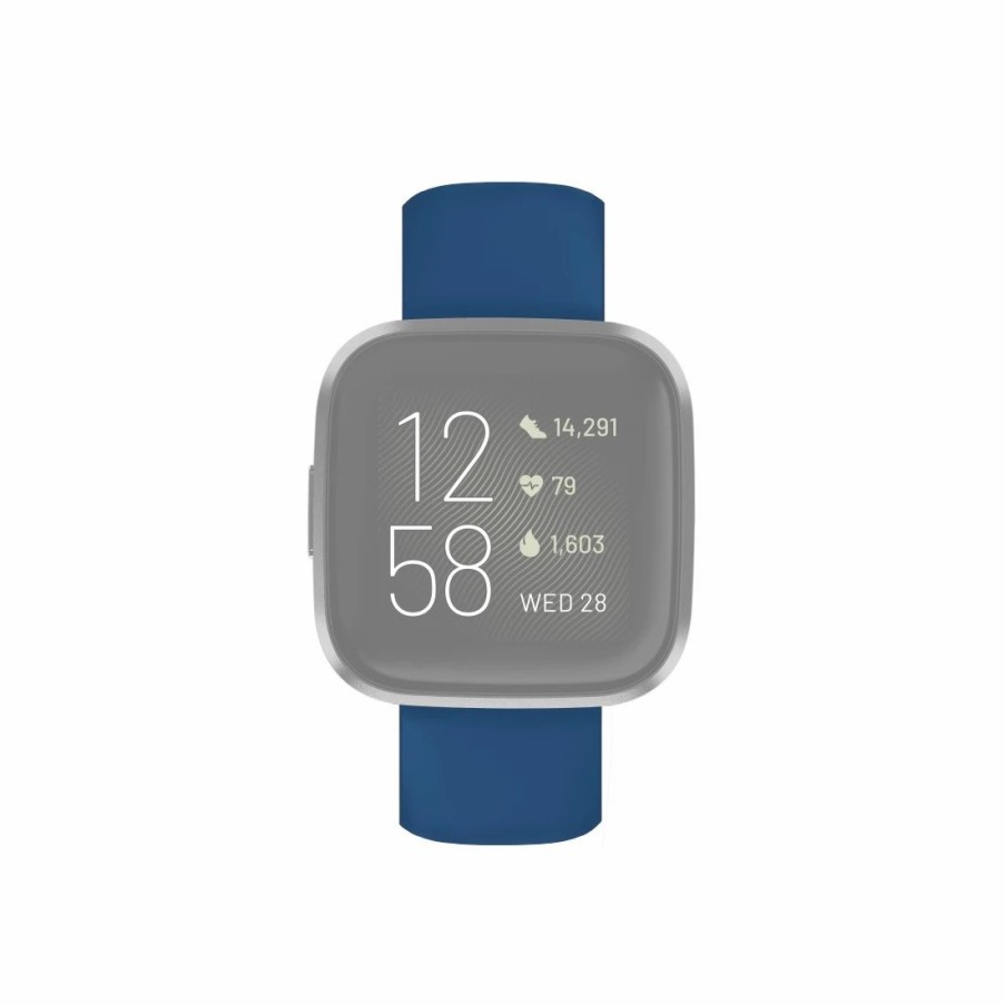 Smartwatches & Zubehör Hama Fitbit-Armbänder | Armband Fur Fitbit Versa 2/Versa (Lite), Silikonarmband Zum Tauschen, Blau