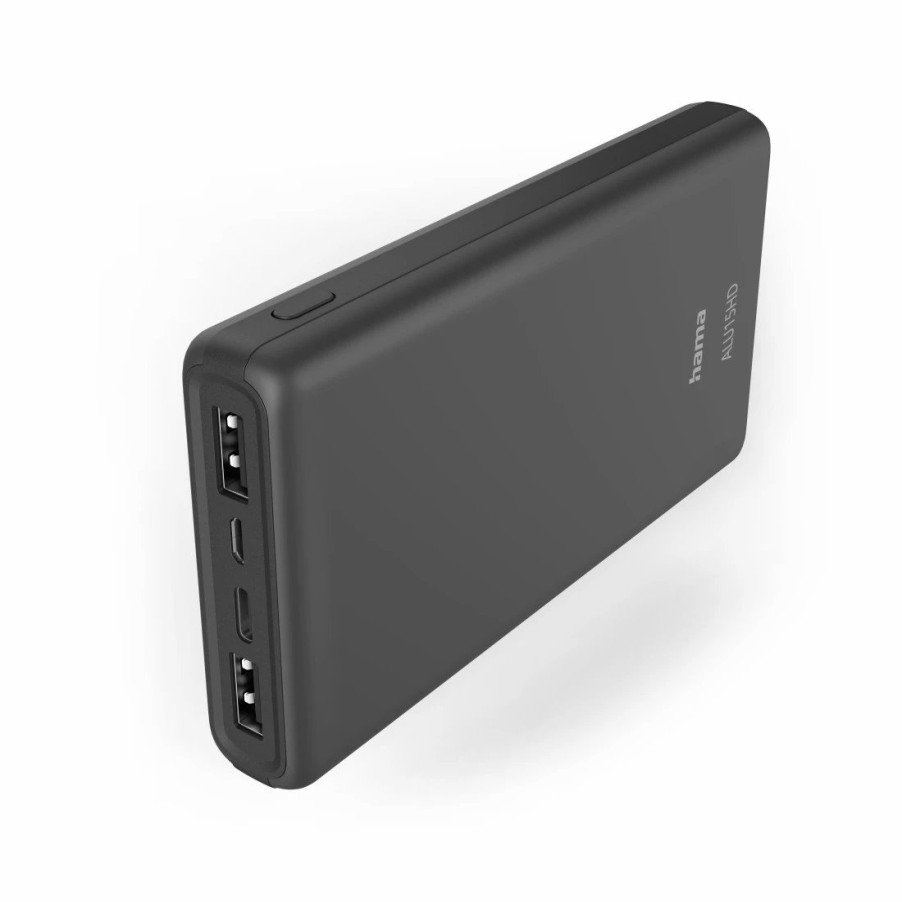 Handy & Mobile-Zubehör Hama | Power Pack Alu15Hd 15000Mah, 3 Ausgange: 1X Usb-C, 2X Usb-A, Anthrazit