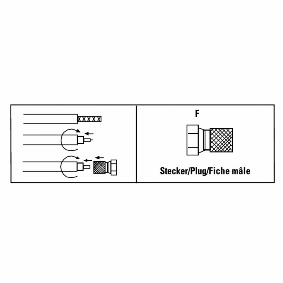 TV & Heimkino-Zubehör Hama SAT-Schüssel-Zubehör | F-Stecker, 5,8 Mm, Schraubbar, 2 Stuck