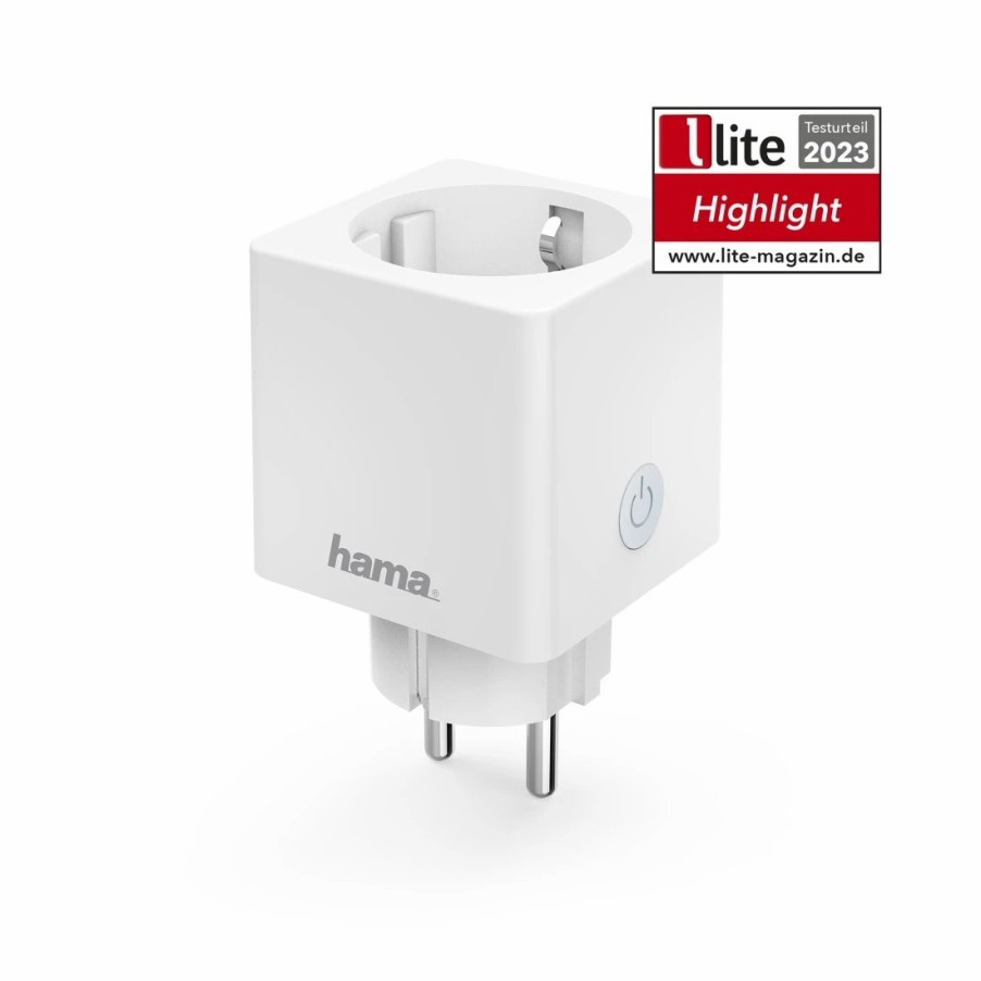 Smart-Home-Produkte Hama | Wlan-Steckdose Mini, Per Sprache/App Steuern, Zum Nachrusten, 3.680W, 16A