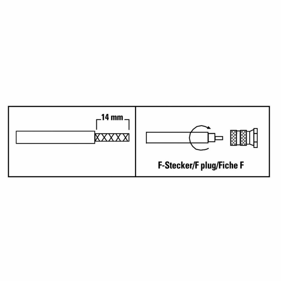 TV & Heimkino-Zubehör Hama SAT-Schüssel-Zubehör | F-Stecker, 6,8 Mm, Schraubbar, 2 Stuck