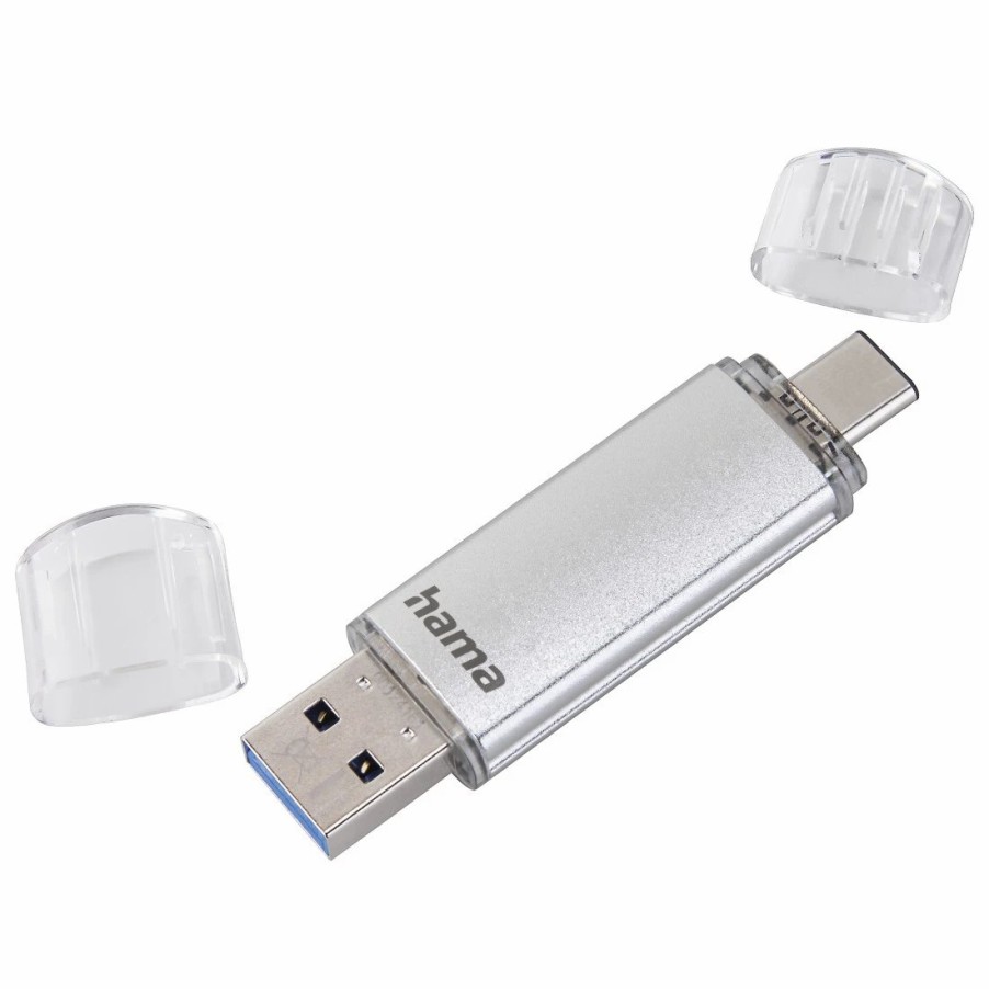 PC- & Laptop-Zubehör Hama | Usb-Stick C-Laeta, Type-C Usb 3.1/Usb 3.0, 16Gb, 40 Mb/S, Silber