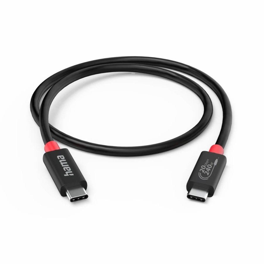 PC- & Laptop-Zubehör Hama USB-Kabel | Usb-C-Kabel, E-Marker, Usb4 Gen2, 20 Gbit/S, 5 A, 240 W, 2,00 M