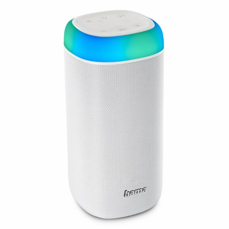 Audio & HiFi-Produkte Hama Bluetooth-Lautsprecher | Bluetooth®-Lautsprecher Shine 2.0, Led, Spritzwassergeschutzt, 30W, Weis