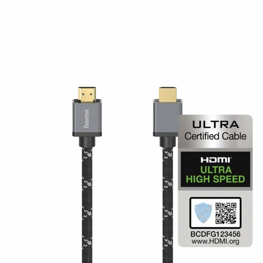 TV & Heimkino-Zubehör Hama HDMI-Kabel für TVs | Ultra High Speed Hdmi™-Kabel, Zertifiziert, Stecker-Stecker, 8K, Alu, 1,0 M