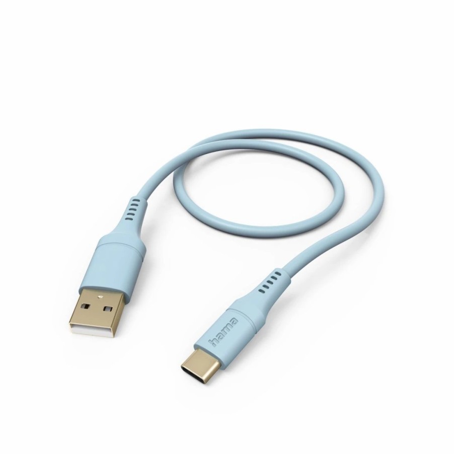 Handy & Mobile-Zubehör Hama | Ladekabel Flexible, Usb-A - Usb-C, 1,5 M, Silikon, Blau