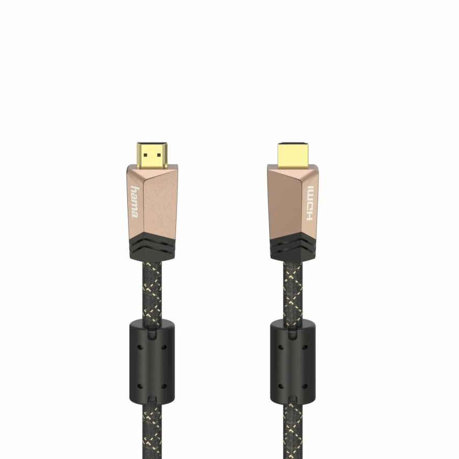 TV & Heimkino-Zubehör Hama HDMI-Kabel für TVs | Premium Hdmi™-Kabel Mit Ethernet, Stecker - Stecker, Ferrit, Metall, 0,75 M