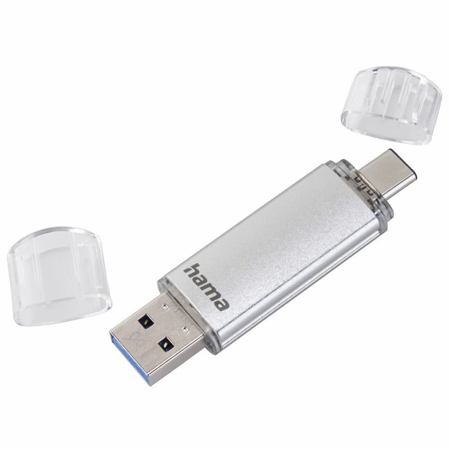 PC- & Laptop-Zubehör Hama | Usb-Stick C-Laeta, Usb-C Usb 3.1/Usb 3.0, 128Gb, 40 Mb/S, Silber