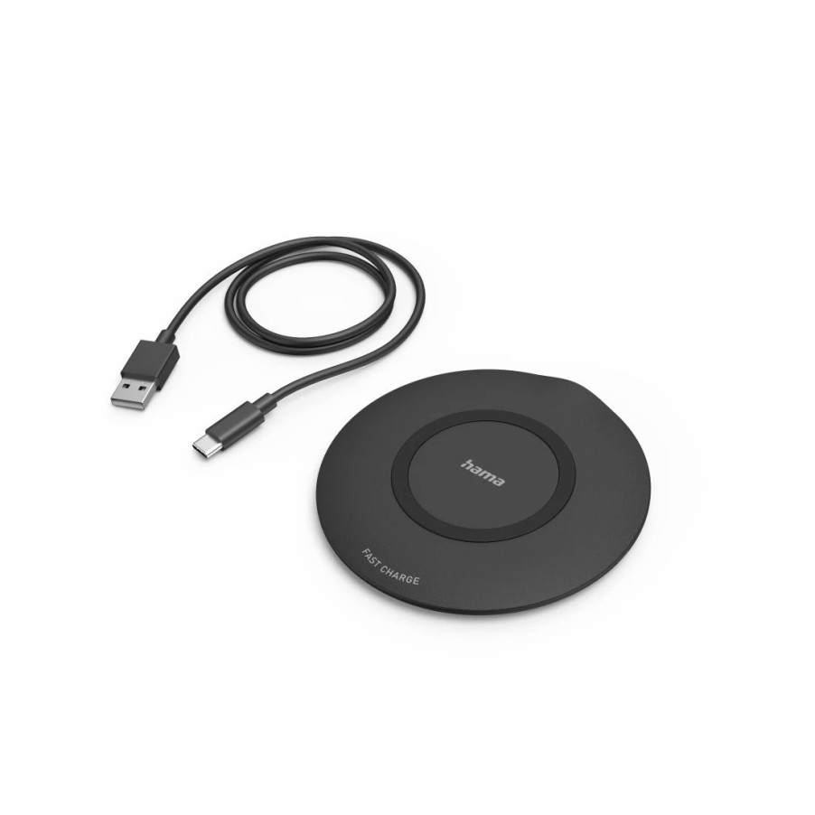 Handy & Mobile-Zubehör Hama | Wireless Charger Qi-Fc15, 15 W, Kabelloses Smartphone-Ladepad, Schwarz