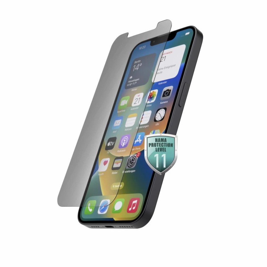 Handy & Mobile-Zubehör Hama | Echtglas-Displayschutz Privacy Fur Apple Iphone 13/13 Pro/14