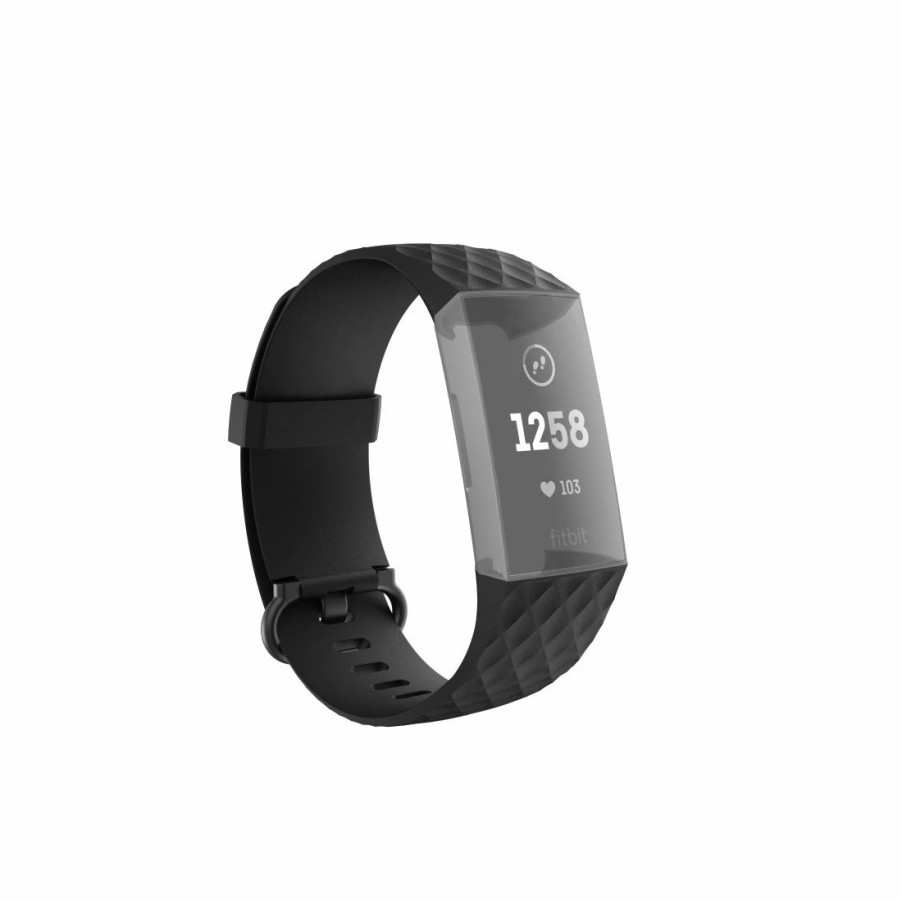 Smartwatches & Zubehör Hama Fitbit-Armbänder | Armband Fur Fitbit Charge 3/4, Uhrenarmband Zum Tauschen, Universal, Schw.