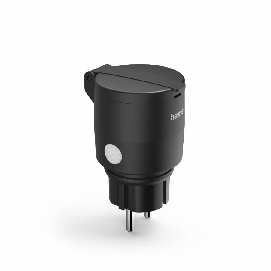 Smart-Home-Produkte Hama | Smarte Wlan-Steckdose F. Ausen, Sprach-/Appgesteuert, 2.300W, Ip44, Schwarz