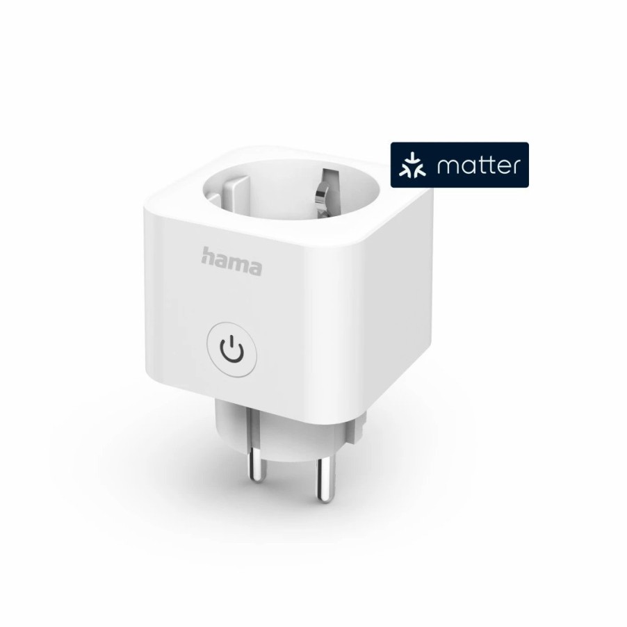 Smart-Home-Produkte Hama | Smarte Wlan-Steckdose, Matter, Sprach- U. Appgesteuert, Nachrustbar, 3.680W