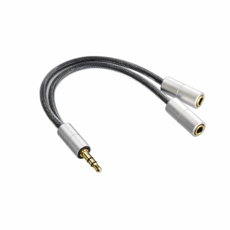 TV & Heimkino-Zubehör Hama TV-Audiokabel & -adapter | Klinkenadapter Aluline, 3,5-Mm-Steck. - 2X 3,5-Mm-Kuppl., Klinke, Stereo