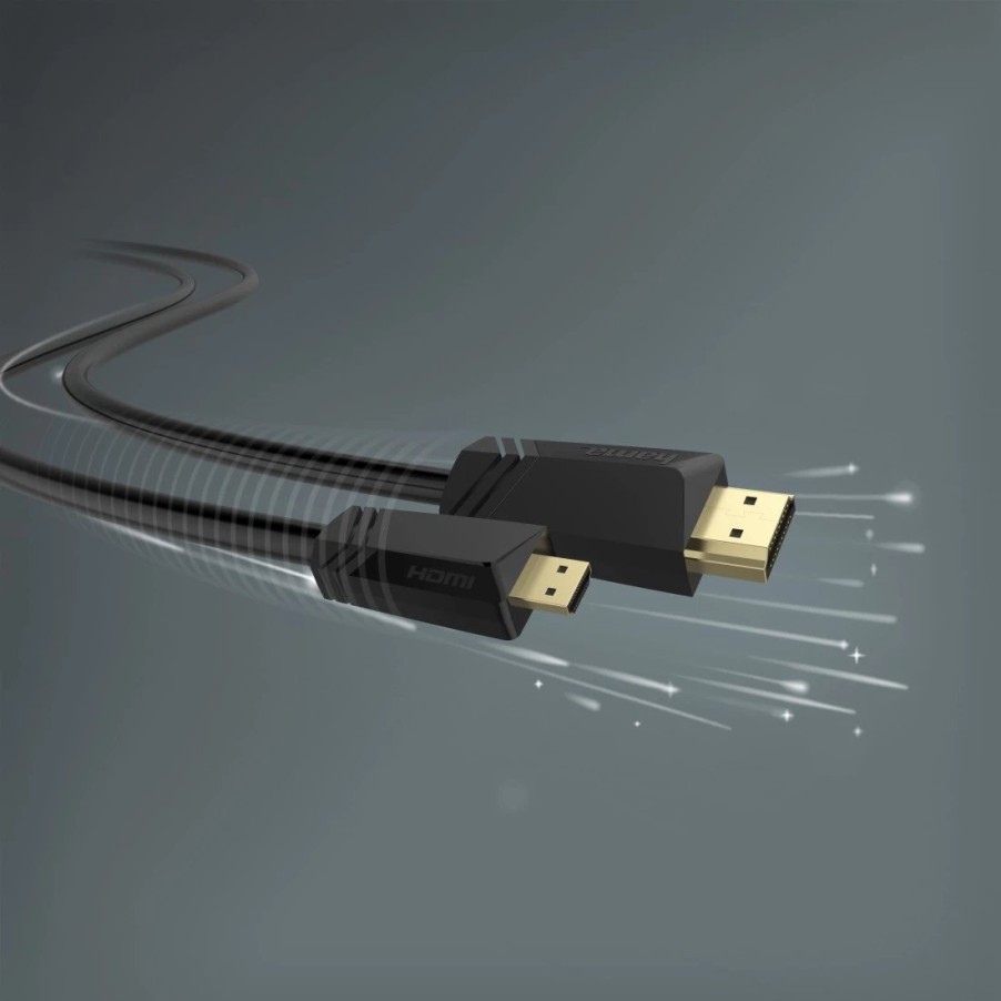 TV & Heimkino-Zubehör Hama HDMI-Kabel für TVs | High Speed Hdmi™-Kabel, St. Typ A - St. Typ D (Micro), Ethernet, 1,5 M