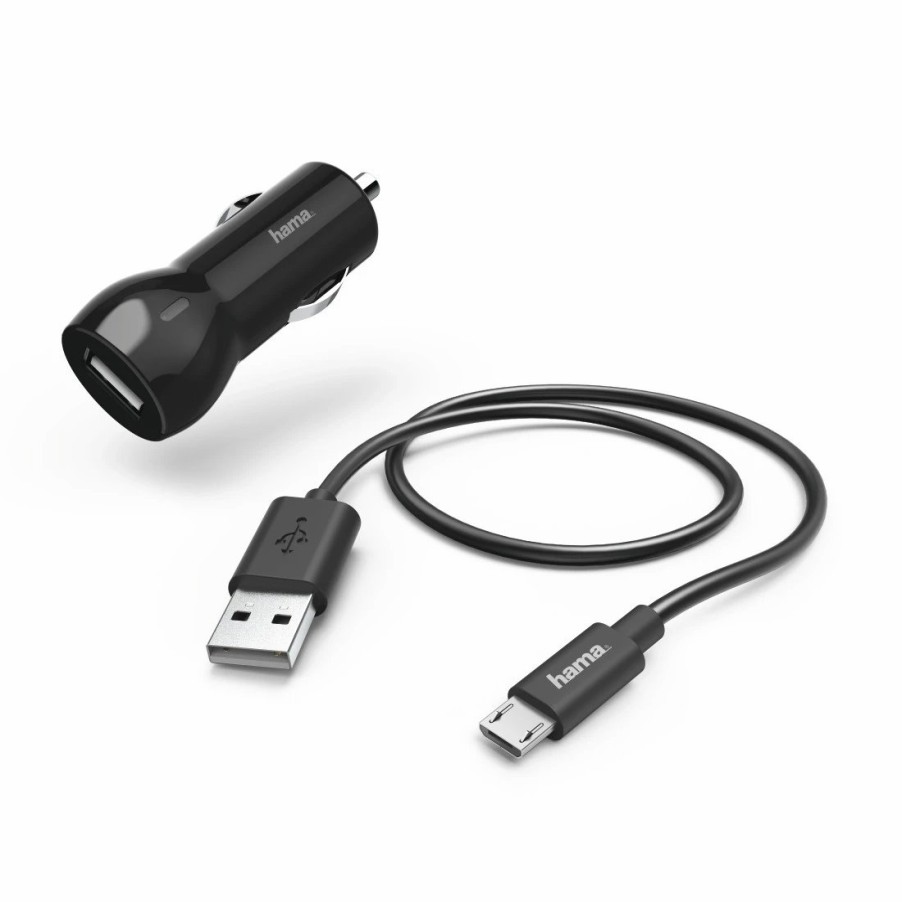 Handy & Mobile-Zubehör Hama | Kfz-Ladeset, Micro-Usb, 2,4 A, Schwarz