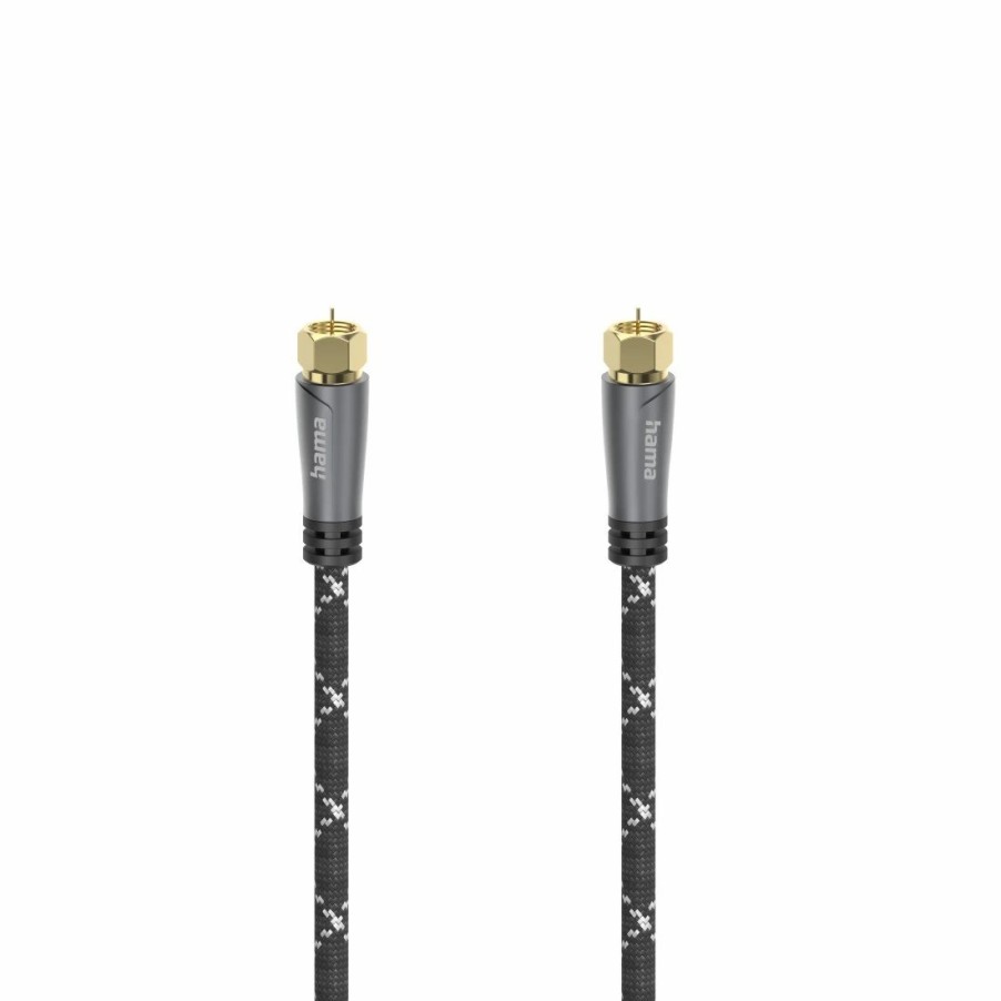 TV & Heimkino-Zubehör Hama Antennenkabel & SAT-Kabel | Sat-Anschlusskabel, F-Stecker - F-Stecker, Metall, Vergoldet, 1,5 M, 120 Db